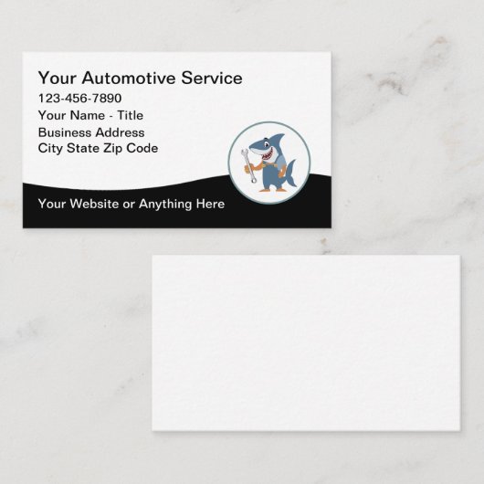 Automotive Services Cool Visitekaartjes (Voorkant / Achterkant)