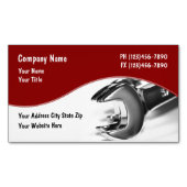 Automotive Services Mechanische Moersleutel Magnetisch Visitekaartje (Voorkant)