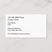 Automotive Services Zilveren Tone Look Visitekaartje (Achterkant)