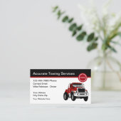 Automotive Slepen Sleepwagen Chauffeur Visitekaart Visitekaartje (Staand voorkant)