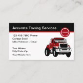 Automotive Slepen Sleepwagen Chauffeur Visitekaart Visitekaartje (Voorkant)