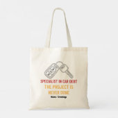 Automotive Sleutel Kunst Het Project Is Nooit Af Tote Bag (Achterkant)
