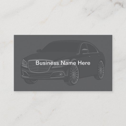 Automotive Theme Business Card Design Visitekaartje (Voorkant)