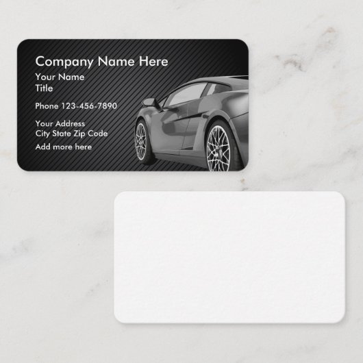 Automotive Theme Design Visitekaartje (Voorkant / Achterkant)