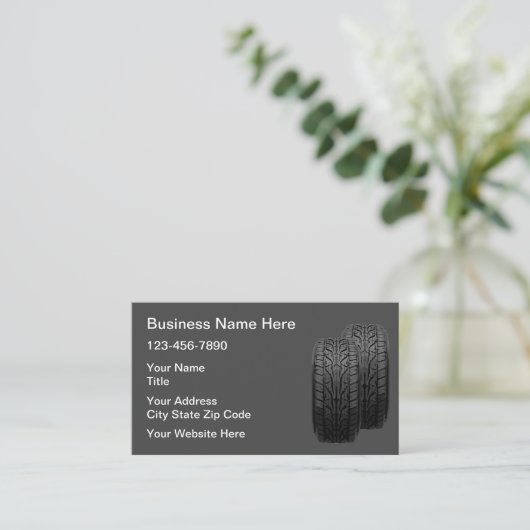 Automotive Tyre Thema Visitekaartjes (Staand voorkant)