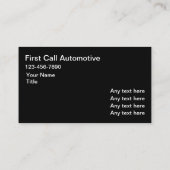 Automotive Visitekaartjes Design Sjabloon (Achterkant)