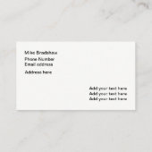 Automotive Window Tinting Visitekaartje (Achterkant)