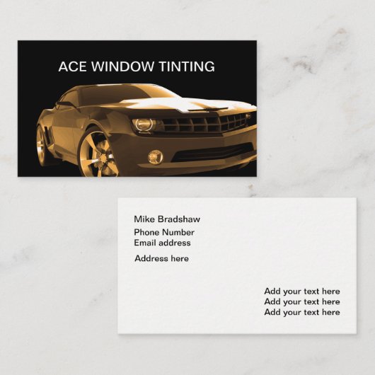 Automotive Window Tinting Visitekaartje (Voorkant / Achterkant)