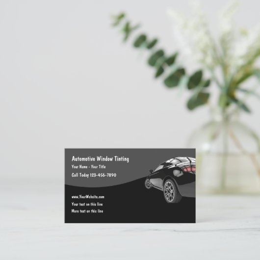 Automotive Window Tinting-Visitekaartjes Visitekaartje (Staand voorkant)