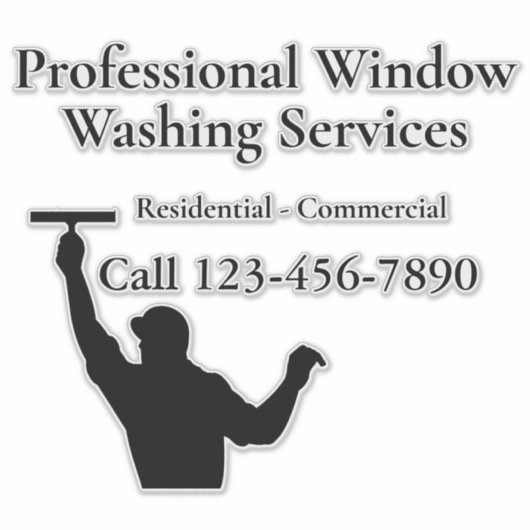 Automotive Window Washing Display Decals Sticker (Voorkant)