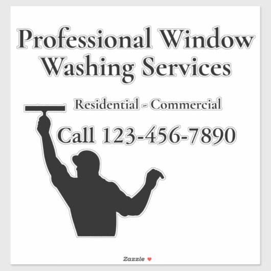 Automotive Window Washing Display Decals Sticker (Vel)