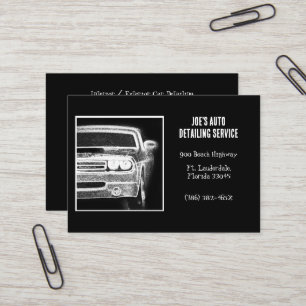 Automotive Zwart-wit Amerikaanse Muscle Car Visitekaartje