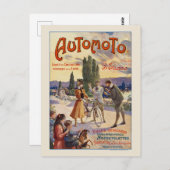 Automoto St. Etienne Vintage Poster 1905 Briefkaart (Voorkant / Achterkant)