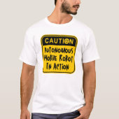 Autonome mobiele robot in actie t-shirt (Voorkant)