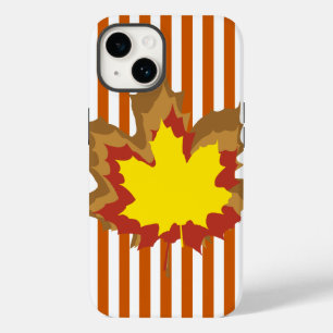 Autonome Stripes met bladeren Case-Mate iPhone 14 Hoesje