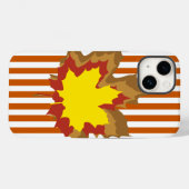 Autonome Stripes met bladeren Case-Mate iPhone Case (Achterkant (horizontaal))