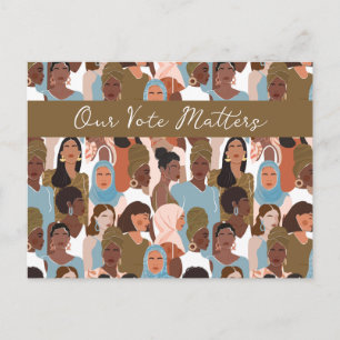 Autonome Vrouwen Stemmen Blanco Binnenste Kaart