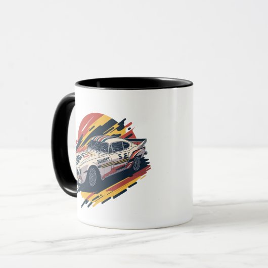 Autoontwerp van de Race Mok (Voorkant links)