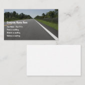 Autoontwerp voor Uitzicht op de weg Visitekaartje (Voorkant / Achterkant)
