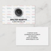 Autopatroon | Audio-luidspreker Visitekaartje (Voorkant / Achterkant)