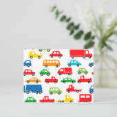 autopatroon speelgoed - afbeelding auto briefkaart (Staand voorkant)