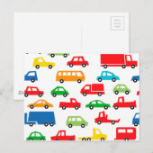 autopatroon speelgoed - afbeelding auto briefkaart (Voorkant / Achterkant)