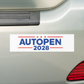 AUTOPEN 2028 BUMPERSTICKER (Op auto)