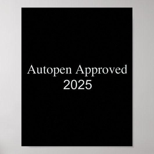 Autopen goedgekeurd 2025 poster (Voorkant)
