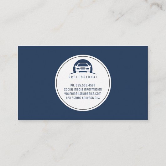 Autopictogram Visitekaartje (Achterkant)