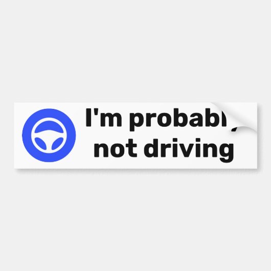 Autopilot bumper sticker 3 x 11 inch (Voorkant)