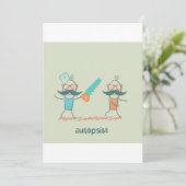 Autopistische medische Humor met snor personages Kaart (Staand voorkant)