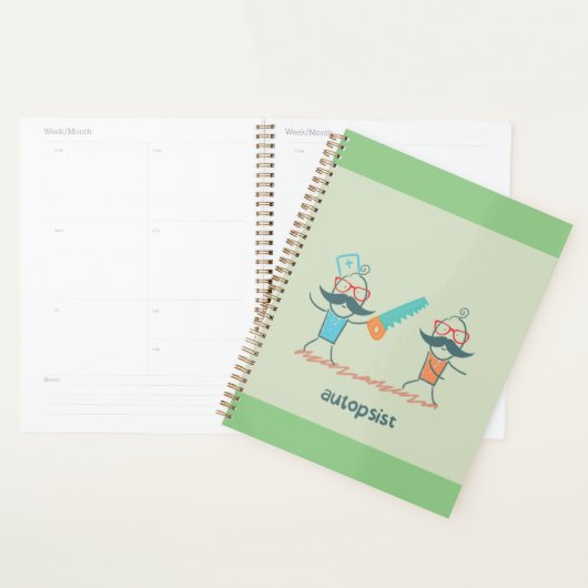 Autopistische medische Humor met snor personages Planner (Display)