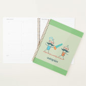 Autopistische medische Humor met snor personages Planner