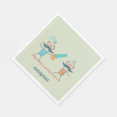 Autopistische medische Humor met snor personages Servet (Hoek)