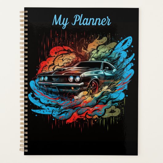 Autoplanner, Kleurrijke Autoplanner, 8,5"x 11" Planner (Voorkant)