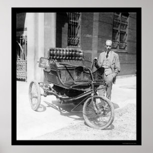 Autoprijs 1924 op drie wielen poster