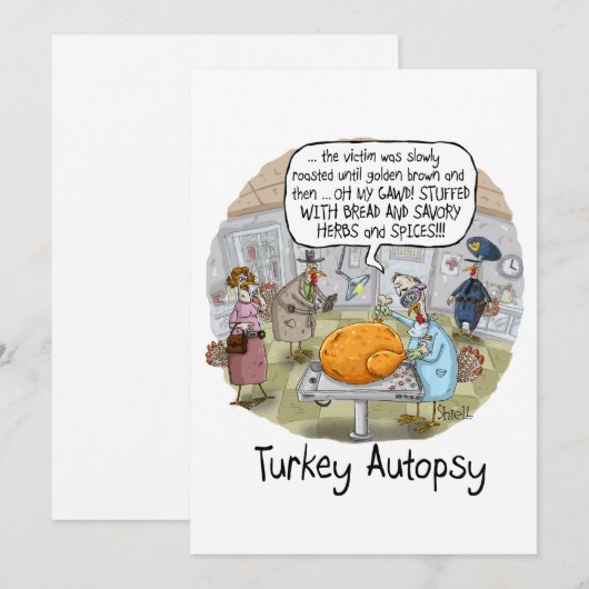 Autopsie Turkije Feestdagenkaart (Voorkant / Achterkant)