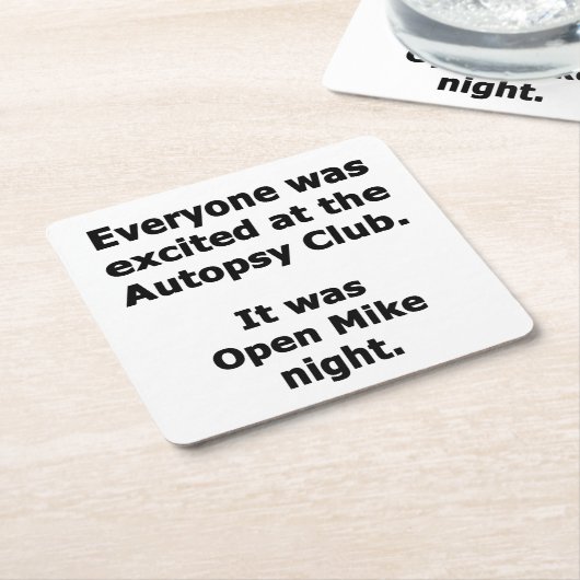 Autopsy Club Kartonnen Onderzetters (Schuin)