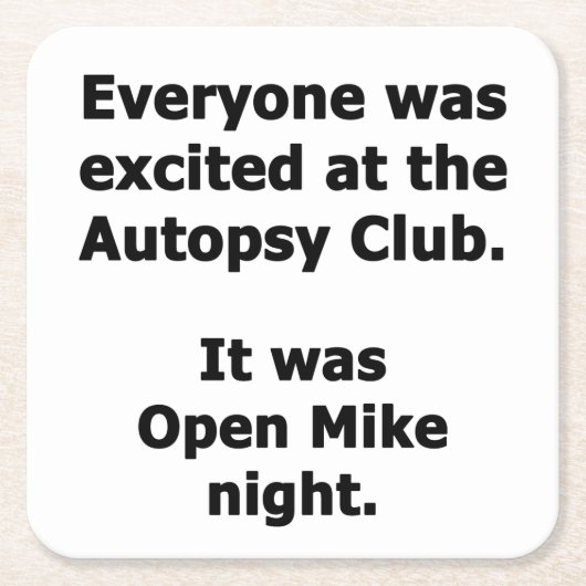 Autopsy Club Kartonnen Onderzetters (Voorkant)