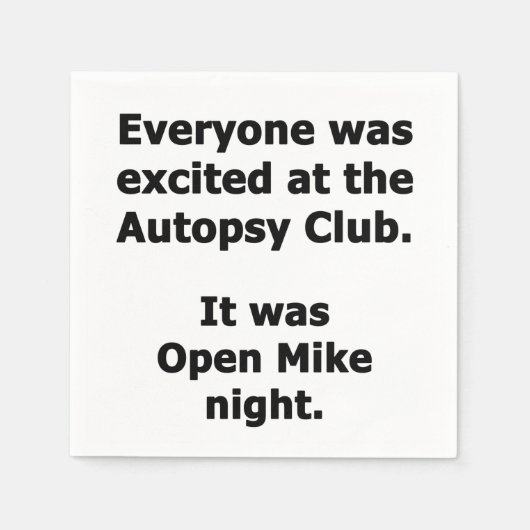 Autopsy Club Servet (Voorkant)