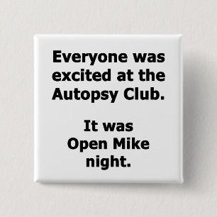 Autopsy Club Vierkante Button 5,1 Cm