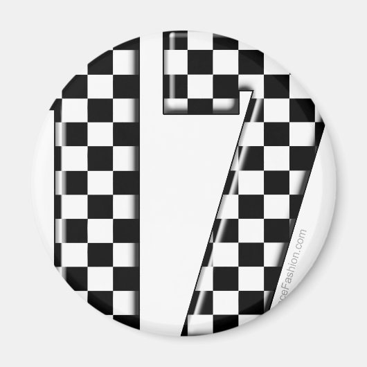 autoracenummer 17 magneet (Voorkant)