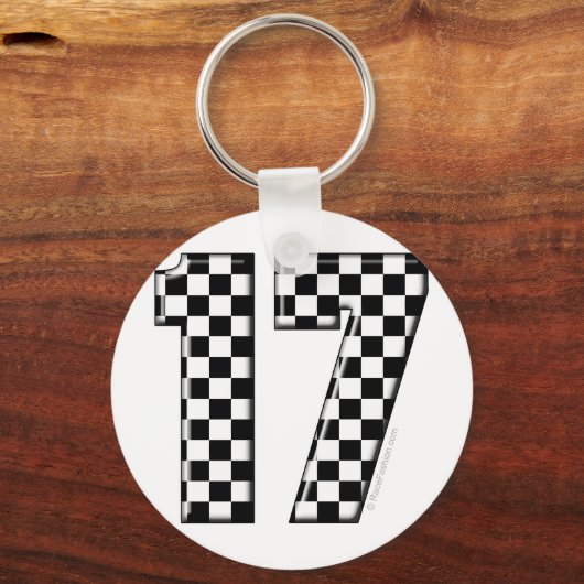 autoracenummer 17 sleutelhanger (Voorkant)