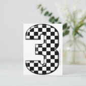 autoracenummer 3 briefkaart (Staand voorkant)