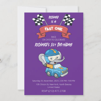 Autoracer Kids Verjaardagsthema Kaart