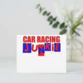 Autoracing Briefkaart (Staand voorkant)