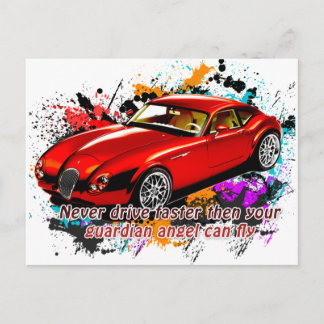 Autoraster Briefkaart
