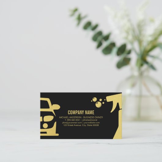 autoreiniging | autowasplaats visitekaartje (Staand voorkant)