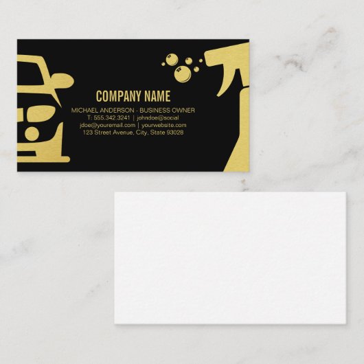 autoreiniging | autowasplaats visitekaartje (Voorkant / Achterkant)