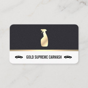 Autoreiniging Goud Premium Leer Visitekaartje